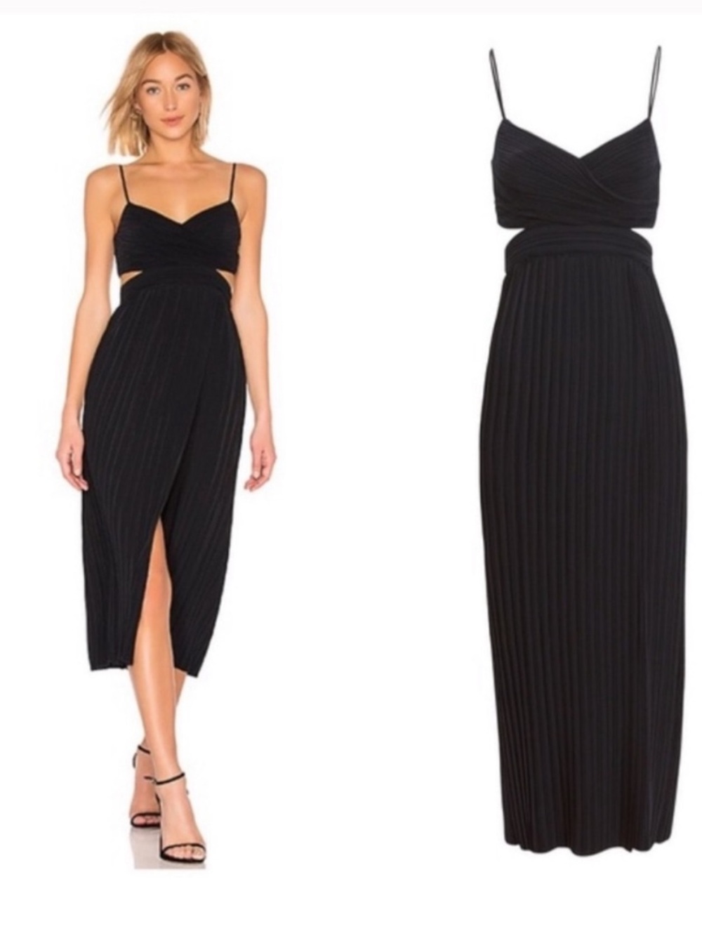 A.L.C Sienna Pleated Dress in Black